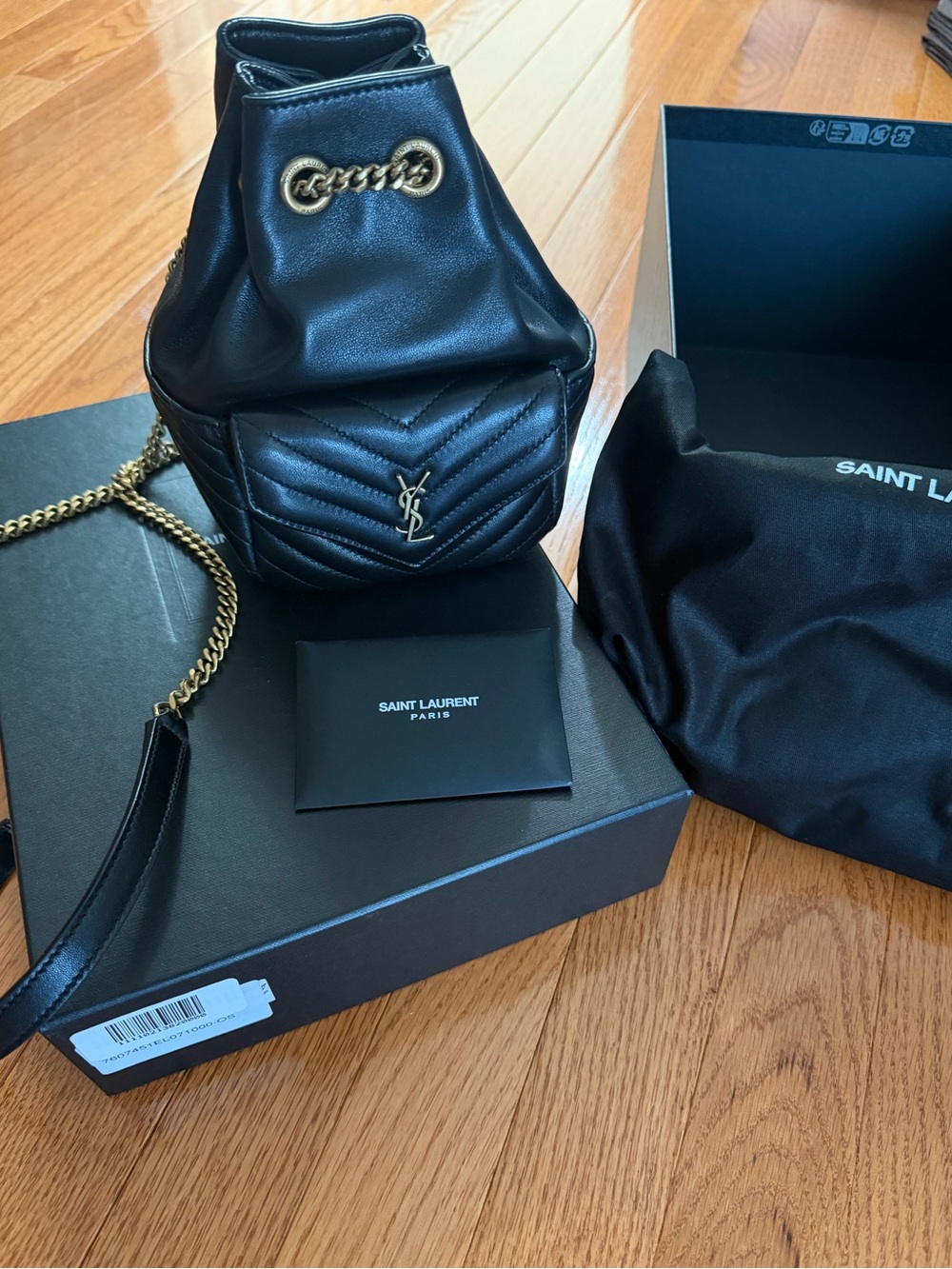 Saint Laurent Black Quilted Crossbody Bag - Picture 2 of 16